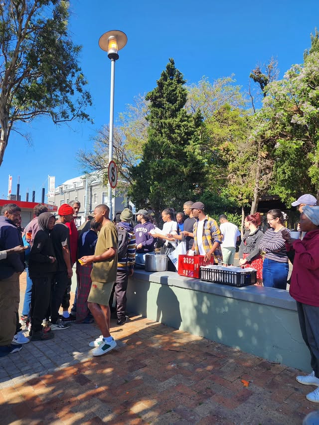 Serving meals at Village Green